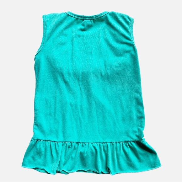 Honeydew Girl’s 2-Piece Turquoise Print Ruffle Outfit 6 7 sleeveless shorts - Picture 3 of 12